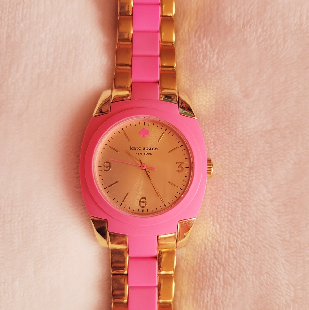Kate Spade Pink & Gold Skyline Watch